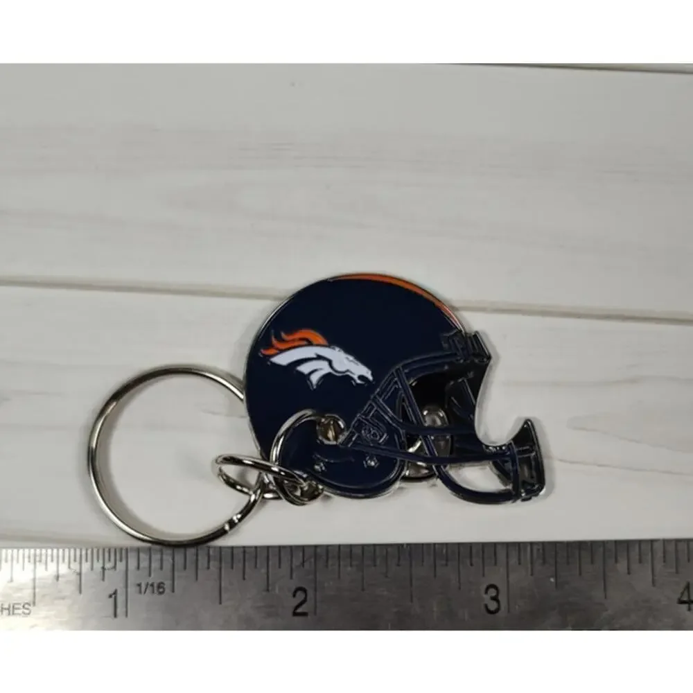 NFL Denver Broncos CenturyLink Helmet Keychain, Key Ring, Backpack, Zipper Pull